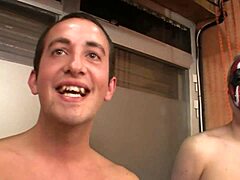 Hot European group sex with bukkake and swallowing
