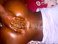 petite african babe with hairy pussy stretched by bbc. rainy day ends with wet cumshot.