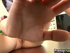 Valerie Kay takes messy facial like a pro