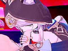 3D porn game with huge tits and cumshot