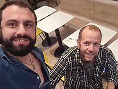 We ate our burgers at the fast food place