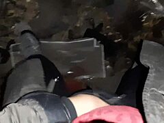 I’m a village girl getting off hot in a chilly barn. It feels so wild on this ranch!