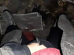 I’m a village girl getting off hot in a chilly barn. It feels so wild on this ranch!