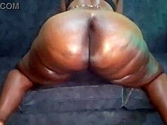Daddy’s groan made beautiful babe spread oiled ass