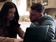 Damn! Asian teen Lulu Chu catches milf Vic banging roommate Seth Gamble