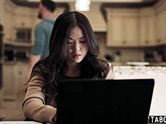 Damn! Asian teen Lulu Chu catches milf Vic banging roommate Seth Gamble