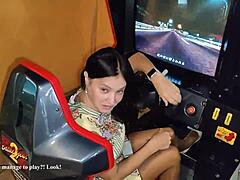 Someone else's milf wife ditched the slot machine to ride my young dick, cheating wildly.