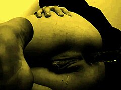 Erotic solo play with wet hairy toys in a steamy nightmare scene