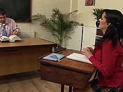 student tanya cox in a lesson with her teacher