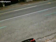 Look at this brazen Kiwi bitch getting pissed on publicly while motorists shout out