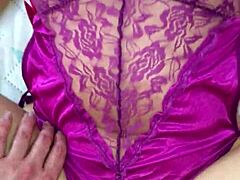 Colombian Babe’s Purple Satin Thong Gets Wildly Pounded Tonight