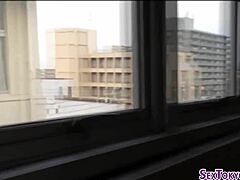Man, I’m watchin’ this Asian babe rub herself sneaky-like