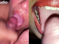 in this homemade video, susy and dafri compete in blowjob skills with cum in mouth