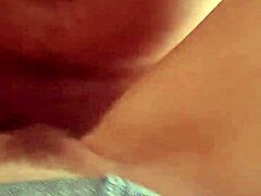 blonde couple's hairy pussy gets cum covered in orgasm