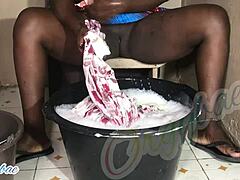 i'm doing weekend laundry as a housewife