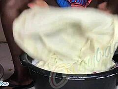 i'm doing weekend laundry as a housewife