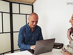 Engineer lusts for Gemma Bones' destroyed ass