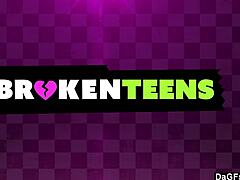 Wanna see this cutie euro teen take a big cock in her shaved pussy