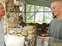 Two Bros Slam Lily Jordan's Mouth and Pussy Hard