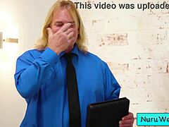 Busty Teen Masseuse Bella Rolland Rubs Naked on Evan Stone with Nuru Gel