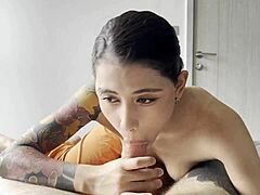 Blowjob from coworker and cum in the mouth in dorm