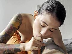 Blowjob from coworker and cum in the mouth in dorm