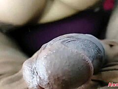 Teen step-daughter seduces old step-father with beautiful natural tits for huge amateur homemade fucking