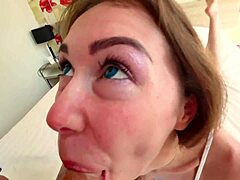 hard fucking in all holes with nude petite 18+ beauty cum on tits and abs pov