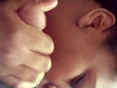 Ebony milf gives a good neck sucking session