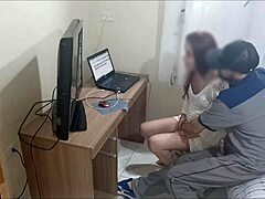 young girl alone gets horny maintenance man visit