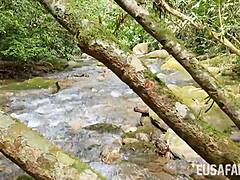 MILF Gives Oral in Public Nature Outdoor 😍