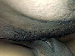 Sexy ebony girl pretty ass taking cock