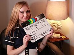 gloryhole teen with big tits sucks cock deepthroat style.