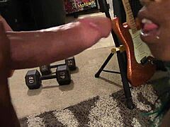 i play with black blowjob toy