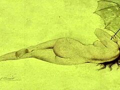 vintage erotic animation features hairy doggystyle scenes from antique times