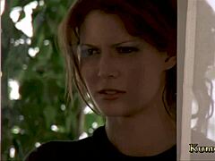 Hot teen babe fucked up the butt while friend watches