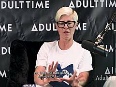 Petite 18+ redhead dives into bold casting interview on lesbian pornstar life with Bree Mills and Freya Parker