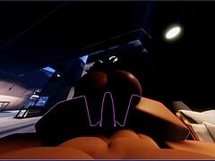 Sex with fan featuring monster cock