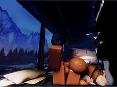 Sex with fan featuring monster cock