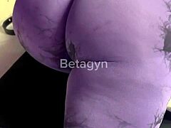 Beautiful wife sucks personal trainer while husband works out