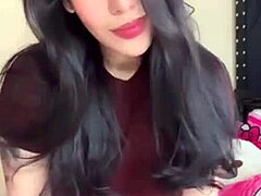 Big-assed, big-titted Mexican girl rides her dildo passionately