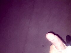 Touching vagina on street before sucking friend’s penis for creamy finish.
