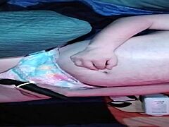 Baby pup prepares with diaper padding in this promo.