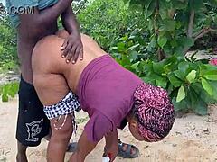 I fucked my crazy asian girlfriend quickie in lagos lagoon outdoor squirting rough