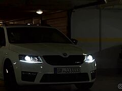 Old guy stretches blonde teen's pussy then facializes her, daddy style