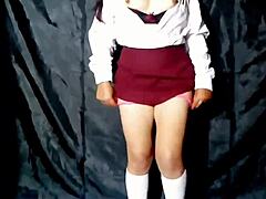 mexican schoolgirl gets horny and masturbates for her favorite teacher after class