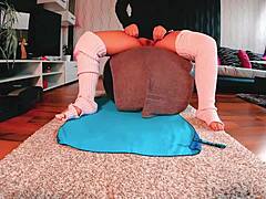 Fat yoga workout skips panties and bra for big ass freedom revolution now.