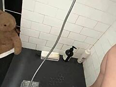 Arab Teen Snowwhite Masturbates Tight Pussy in Shower