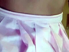 Beautiful latina masturbates her natural tits until she cums