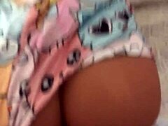 blinds boyfriend's eyes and invites stepmother as sex toy for anal fuck doll play